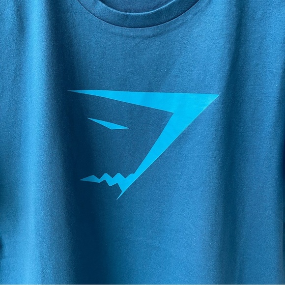 Gymshark Sharkhead Infill T-Shirt Atlantic Blue Size S - Picture 3 of 10